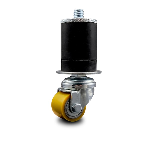 Low Profile Polyurethane 35mm Wheel 1-3/4 Inch Expanding Stem Caster SCC